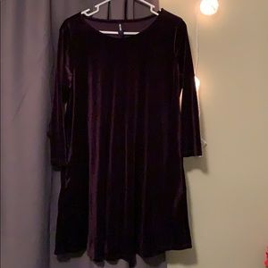 Purple Velvet Dress